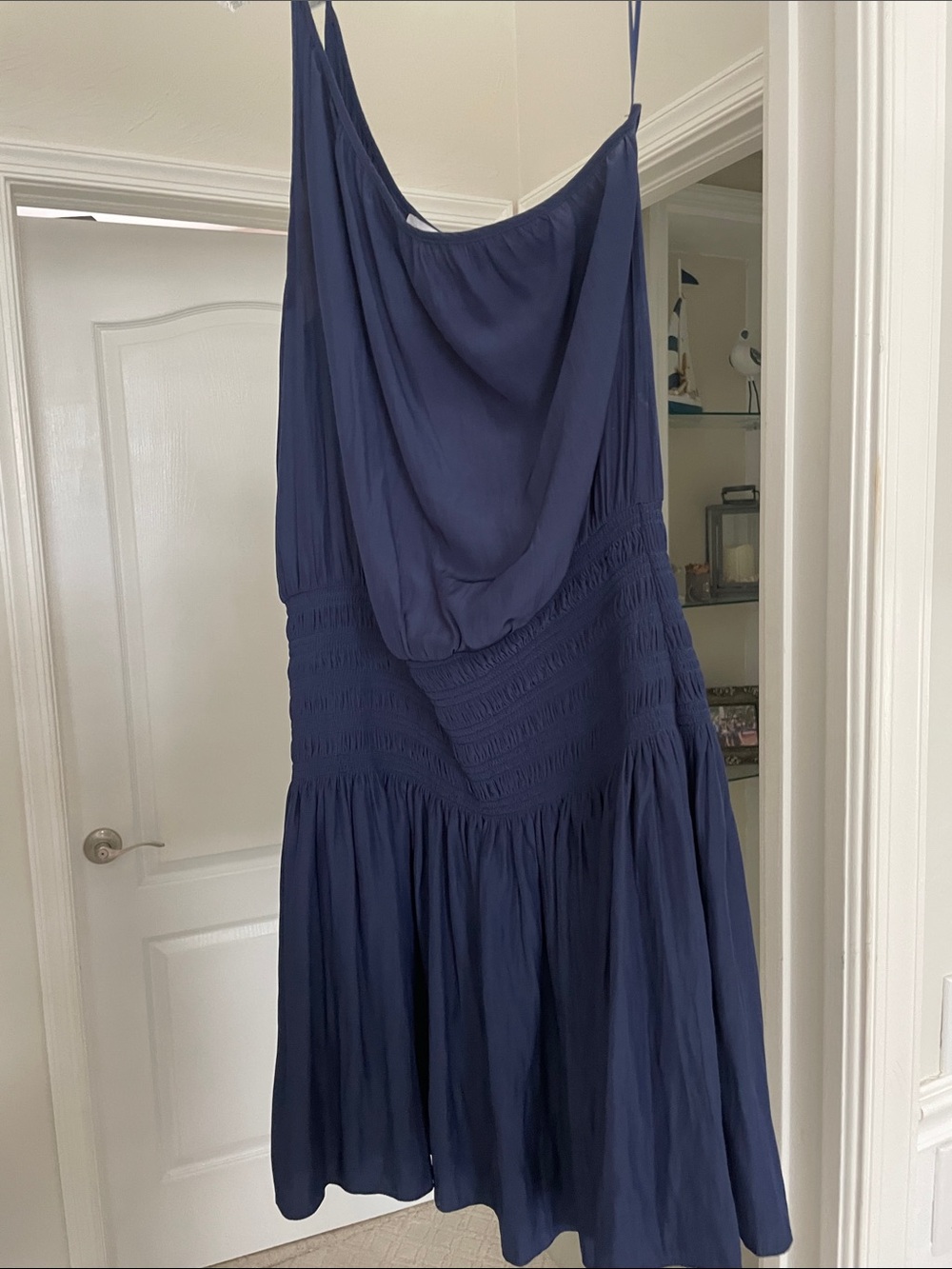 Ramy Brook Navy one shoulder Mini Dress